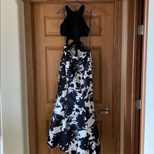 Two-piece mermaid style prom dress